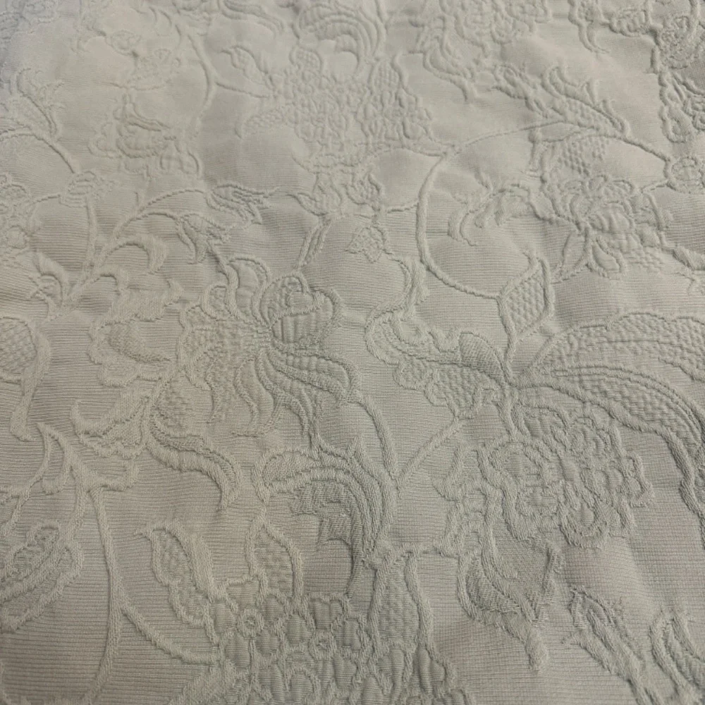 Pottery Barn raised floral damask heavy cotton standard pillow sham light blue